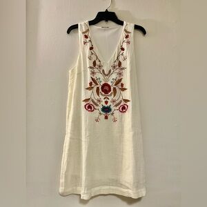 Boho embroidered floral dress
